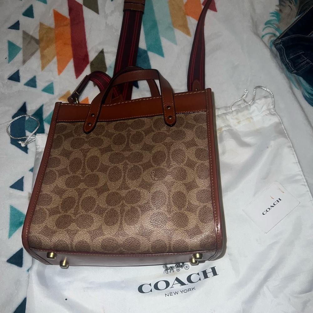 Coach Tan and Brown Signature Briefcase